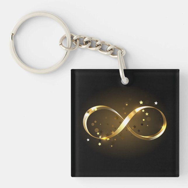 Golden Infinity Symbol Keychain (Front)