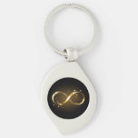 Golden Infinity Symbol Keychain