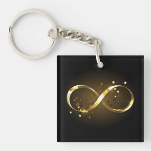Golden Infinity Symbol Keychain