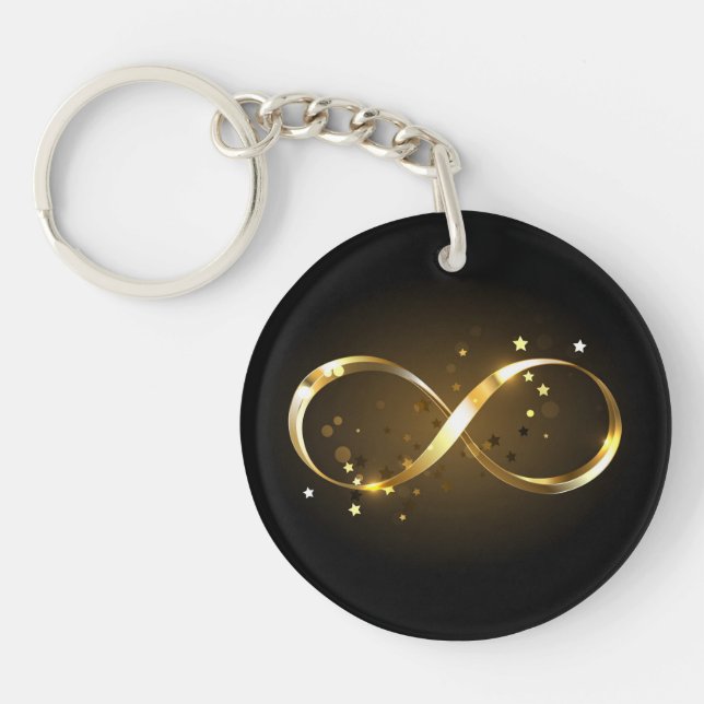 Golden Infinity Symbol Keychain (Front)