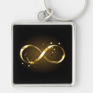 Golden Infinity Symbol Keychain