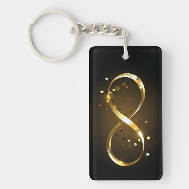 Golden Infinity Symbol Keychain (Front)
