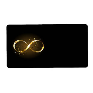 Golden Infinity Symbol Label