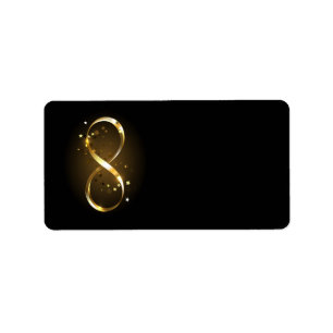 Golden Infinity Symbol Label