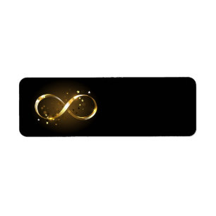 Golden Infinity Symbol Label