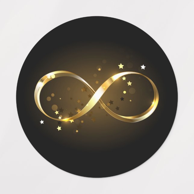 Golden Infinity Symbol Labels (Design 1)