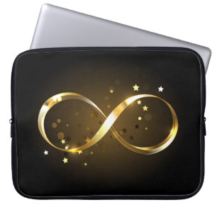 Golden Infinity Symbol Laptop Sleeve