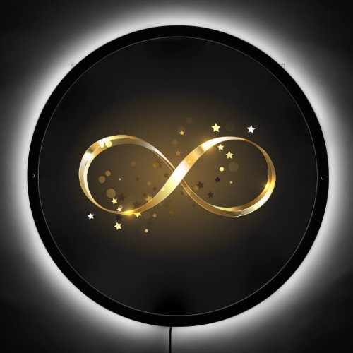 Golden Infinity Symbol LED Sign