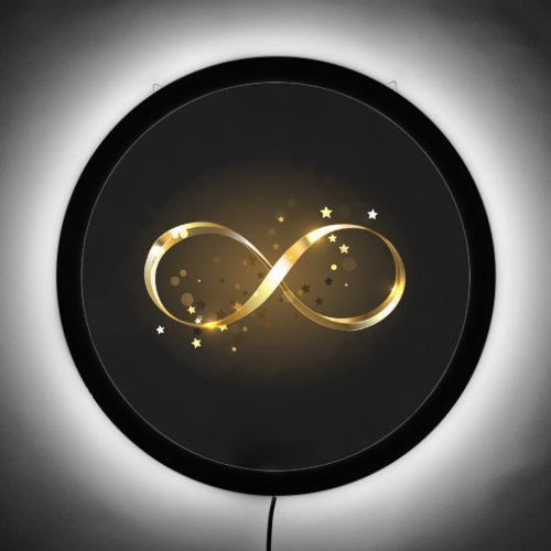 Golden Infinity Symbol LED Sign