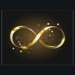 Golden Infinity Symbol Letterhead<br><div class="desc">Gold,  jewelry infinity symbol with gold stars on a black background. Design with gold  star.</div>