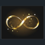 Golden Infinity Symbol Letterhead<br><div class="desc">Gold,  jewelry infinity symbol with gold stars on a black background. Design with gold  star.</div>