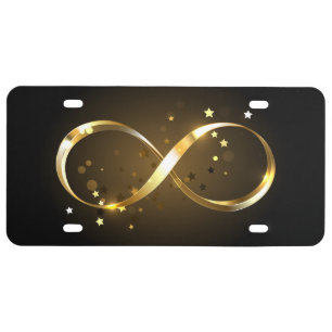 Golden Infinity Symbol License Plate