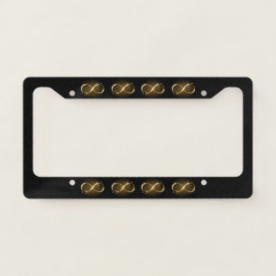 Golden Infinity Symbol License Plate Frame