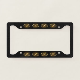 Golden Infinity Symbol License Plate Frame