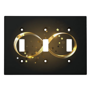 Golden Infinity Symbol Light Switch Cover