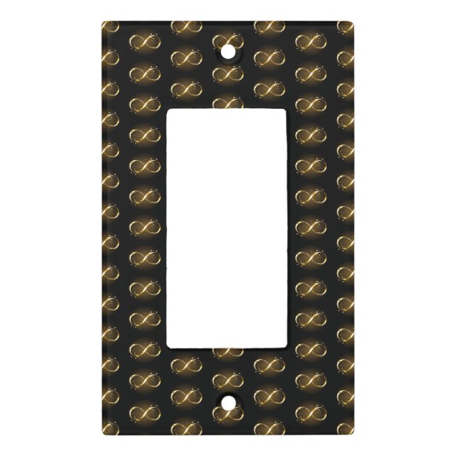 Golden Infinity Symbol Light Switch Cover (Front)