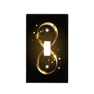 Golden Infinity Symbol Light Switch Cover