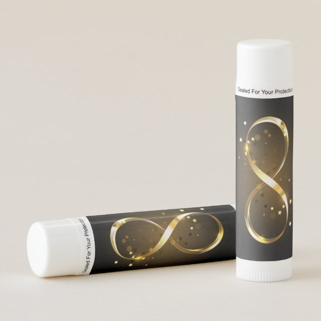 Golden Infinity Symbol Lip Balm (Front)