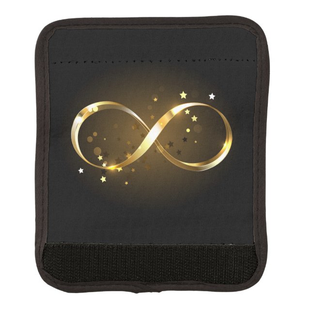 Golden Infinity Symbol Luggage Handle Wrap (Front)