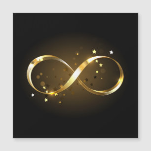 Golden Infinity Symbol Magnetic Invitation