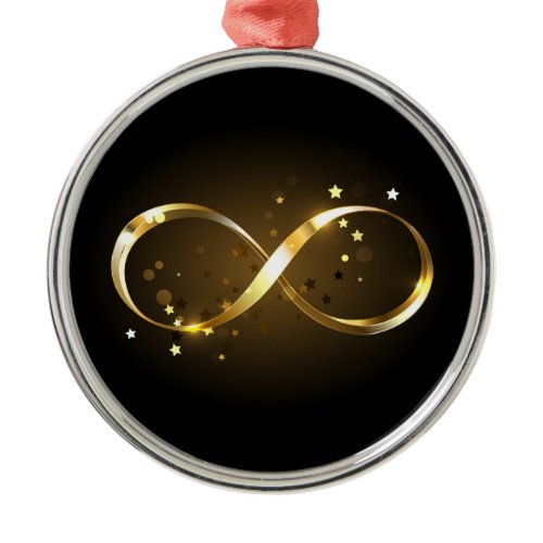 Golden Infinity Symbol Metal Ornament