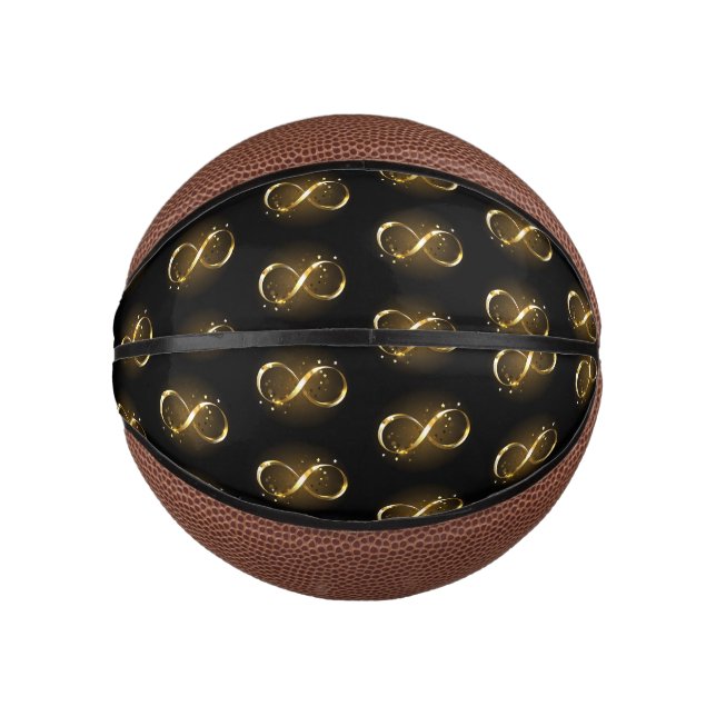 Golden Infinity Symbol Mini Basketball (Front)