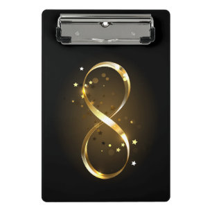 Golden Infinity Symbol Mini Clipboard