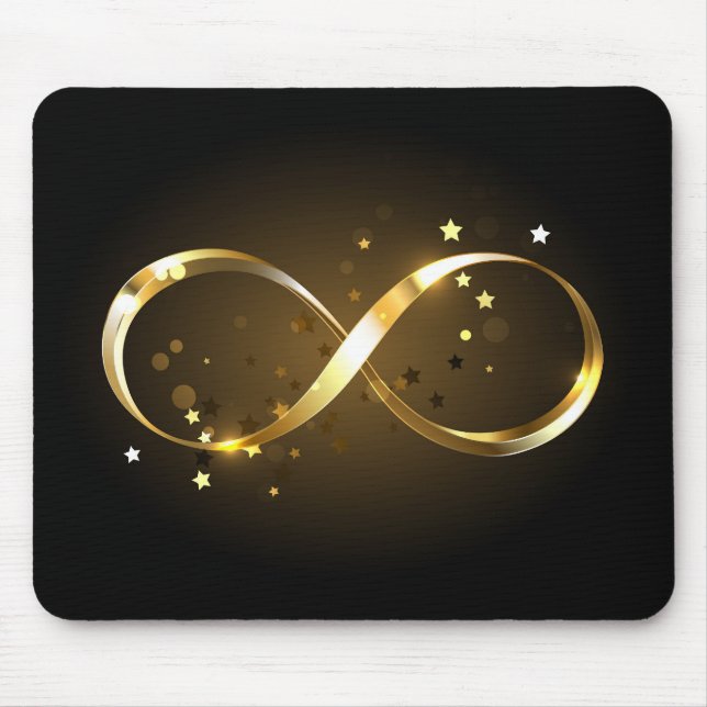 Golden Infinity Symbol Mouse Pad (Front)