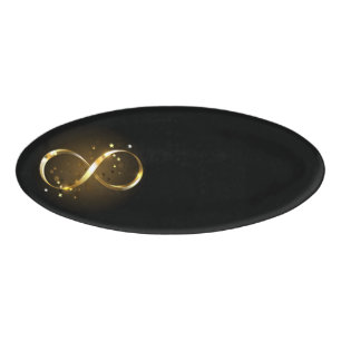 Golden Infinity Symbol Name Tag