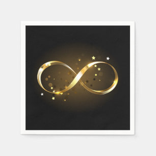 Golden Infinity Symbol Napkins