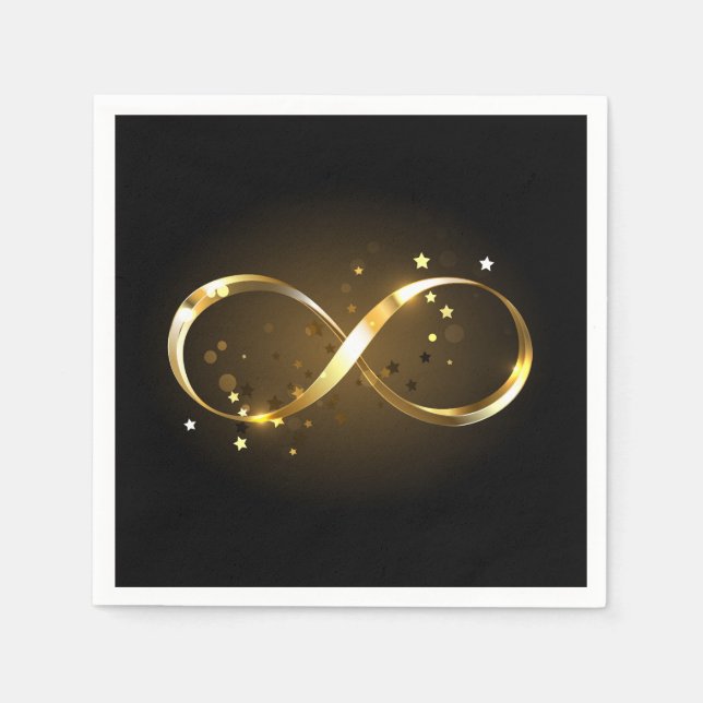 Golden Infinity Symbol Napkins (Front)