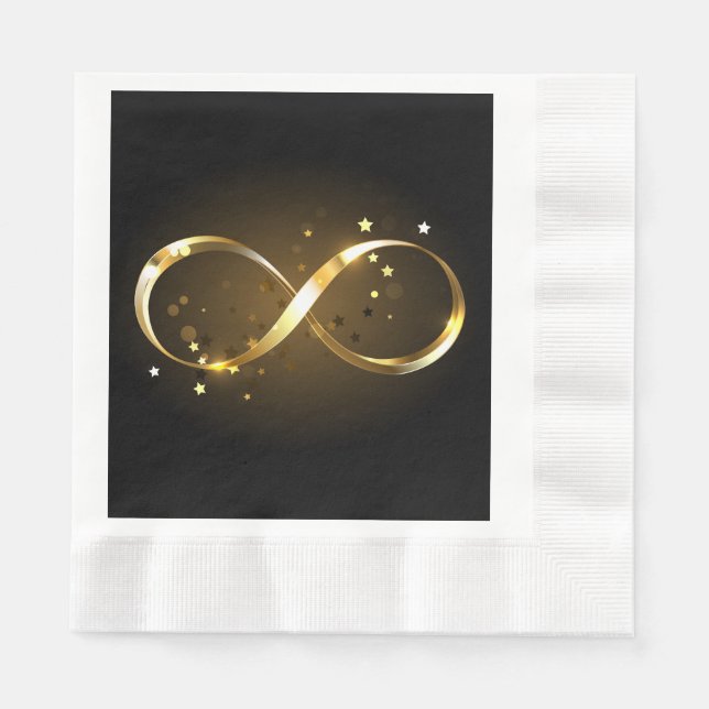 Golden Infinity Symbol Napkins (Front)