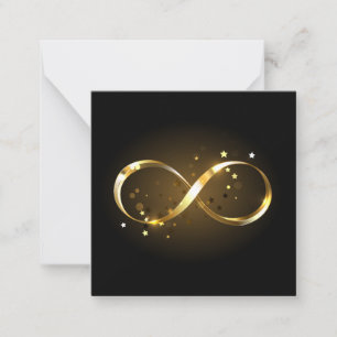 Golden Infinity Symbol Note Card