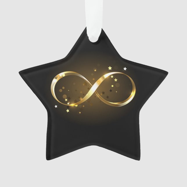 Golden Infinity Symbol Ornament (Front)