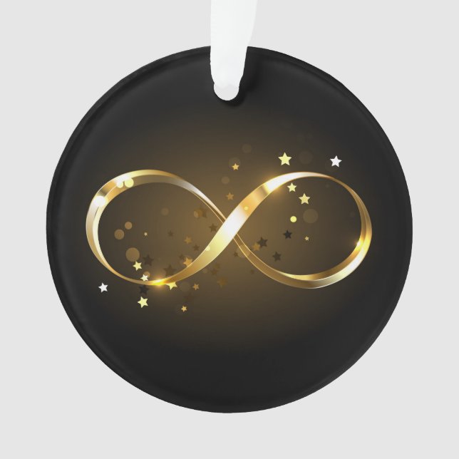 Golden Infinity Symbol Ornament (Front)