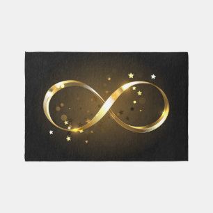 Golden Infinity Symbol Outdoor Rug