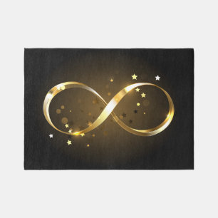 Golden Infinity Symbol Outdoor Rug