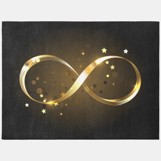 Golden Infinity Symbol Outdoor Rug (Front)