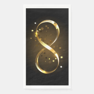Golden Infinity Symbol Paper Guest Towels