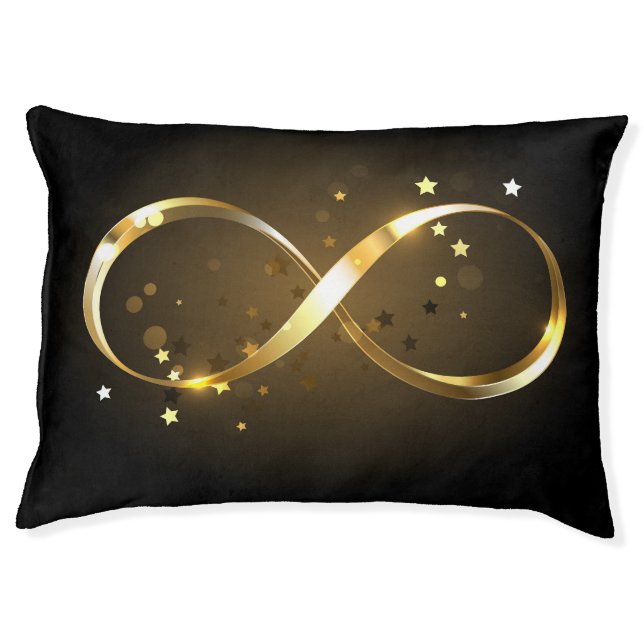 Golden Infinity Symbol Pet Bed (Front)