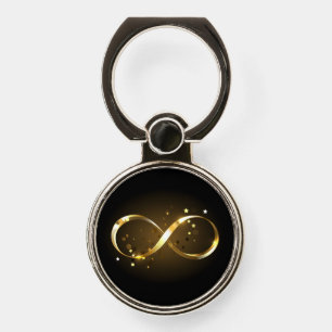 Golden Infinity Symbol Phone Ring Stand