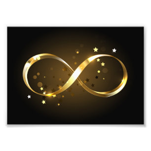 Golden Infinity Symbol Photo Print