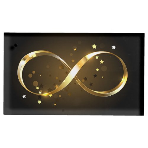 Golden Infinity Symbol Place Card Holder