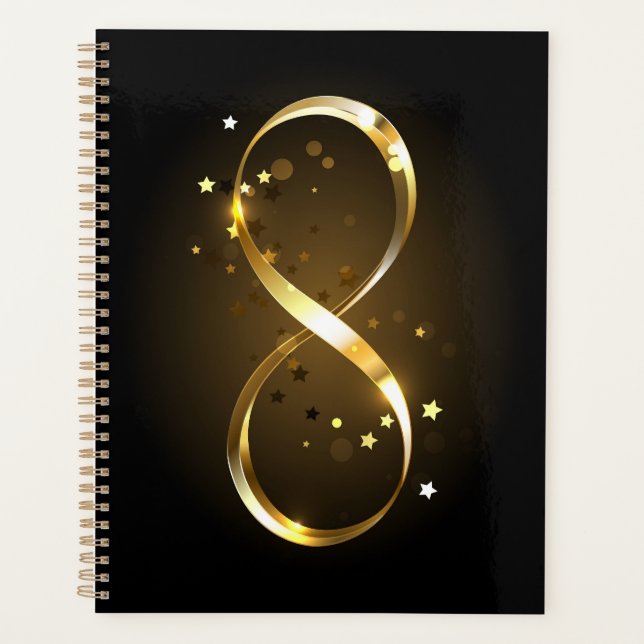 Golden Infinity Symbol Planner (Front)
