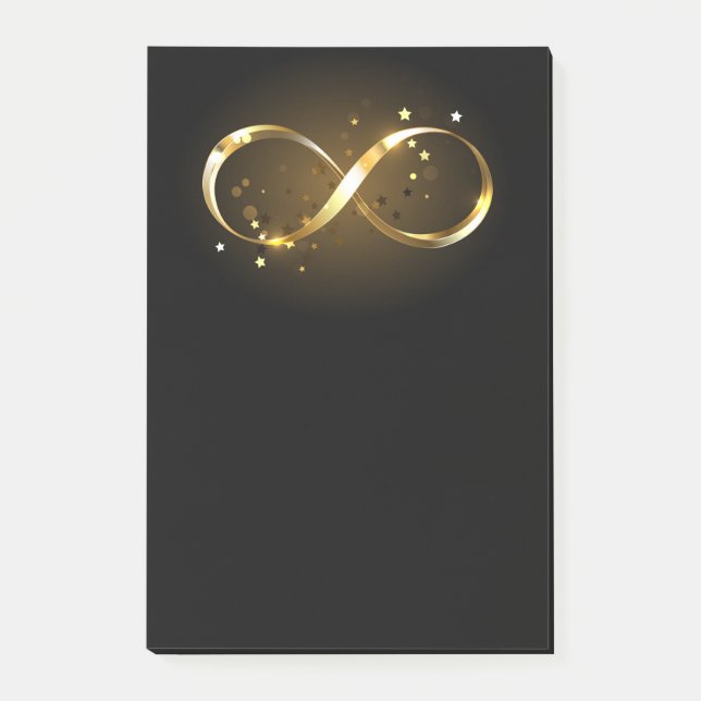Golden Infinity Symbol Post-it Notes (Front)