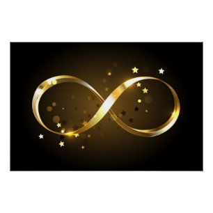 Golden Infinity Symbol Poster