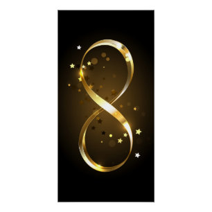 Golden Infinity Symbol Poster