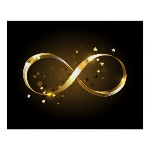 Golden Infinity Symbol Poster