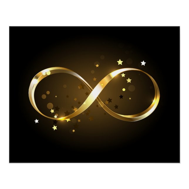Golden Infinity Symbol Poster (Front)