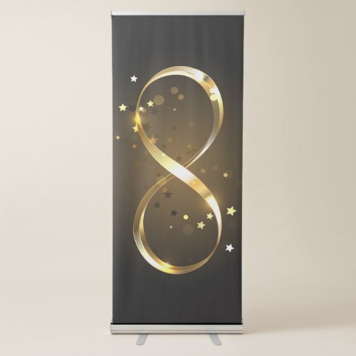 Golden Infinity Symbol Retractable Banner